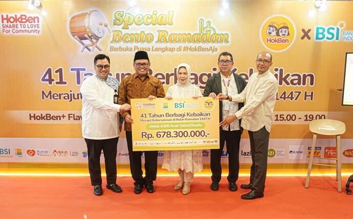 BSI Bersama HokBen dan BAZNAS Tebar Kebaikan untuk Ribuan Anak Yatim