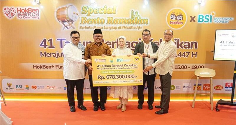 BSI Bersama HokBen dan BAZNAS Tebar Kebaikan untuk Ribuan Anak Yatim