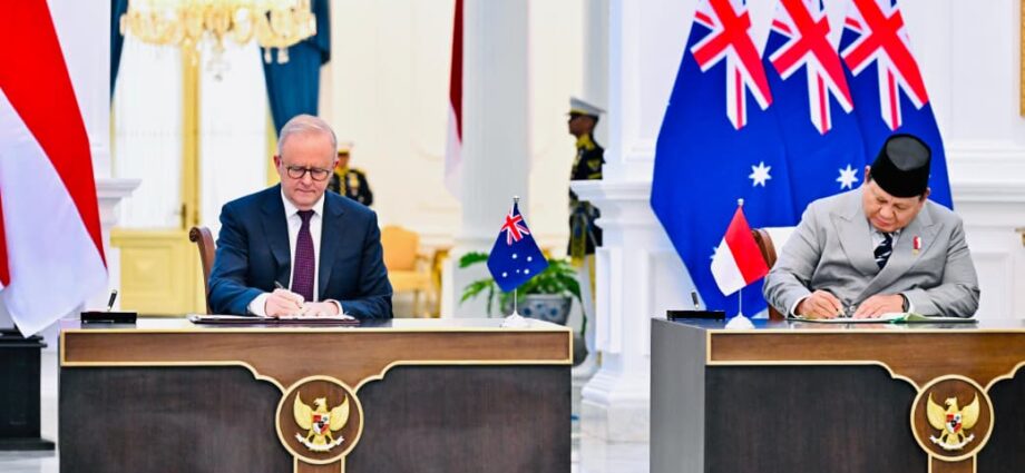 Perkuat Kemitraan Strategis Indonesia-Australia, Presiden Prabowo dan PM Albanese Tandatangani Traktat Keamanan Bersama
